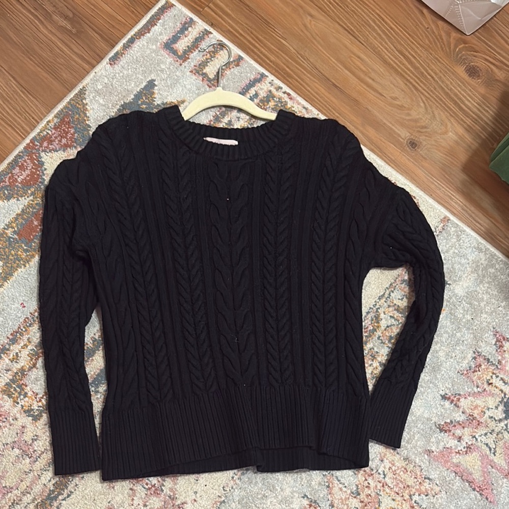 Black Cable Knit Sweater